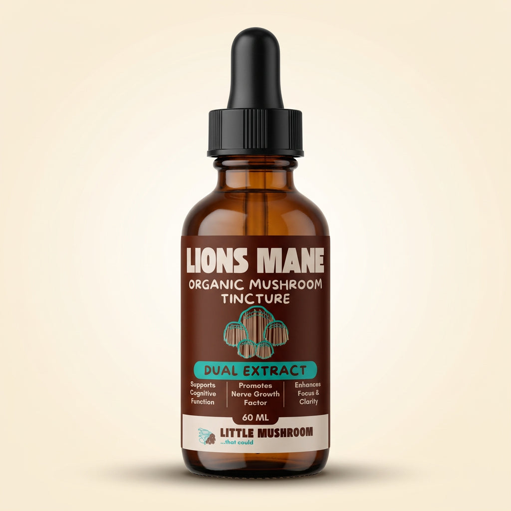 Lion's Mane organic mushroom tincture 60 ml bottle