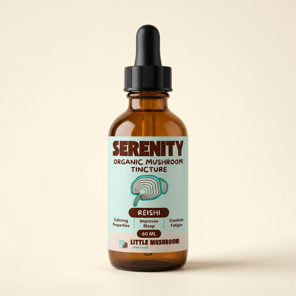 Serenity reishi organic mushroom tincture 60 ml bottle